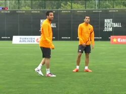Barcelona return to training alter two-day break Stock Footage