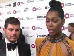 INTERVIEW - Jessica White  - Elton John AIDS Foundation Presents 22nd Annual Academy Awards Viewing Party Sponsored By Chopard, Neuro Drinks And Wells Fargo Stock Footage