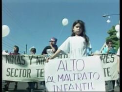EL SALVADOR: CHILDREN PROTEST AGAINST CHILD ABUSE News Clip