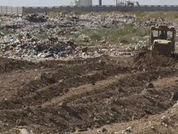 garbage dump and clean energy Stock Footage