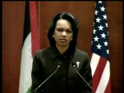 Secretary of State Condoleezza Rice called on Israelis and Palestinians Thursday to step up efforts to achieve a long-stalled peace deal, saying neither side should take actions that would prejudge a final accord. News Clip