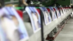 Stitching line in motion... Stock Footage