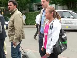 Tara Moore at Celebrity Video Sightings Stock Footage