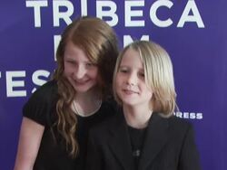 Carolina Andrus and Christian Martyn at the Premiere Of 'Snowmen' - 9th Annual Tribeca Film Fest at New York NY. (Footage by WireImage Video/GettyImages) Stock Footage