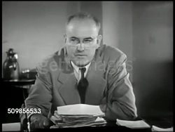 1947: FARICY REBUTTAL: REPRISAL: INT MS Association of American Railroads Pres. William T. Faricy '... any charge... is absolutely false... working agency of the railroad business... it deals in deeds & performance, not in words & promises.' Instructional Video