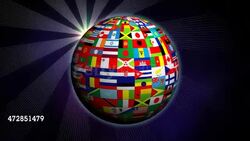 world flags Stock Footage