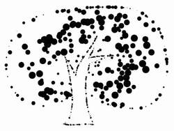 TREE - energetic field, pure black dots (LOOP) Stock Footage