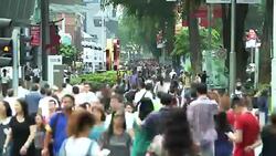 Crowd people walking on the road.(Timelapse) Stock Footage