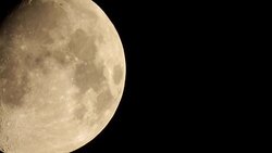 Moon passing by Stock Footage