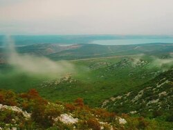 Clouds in mountains Stock Footage