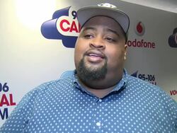 INTERVIEW - Lunchmoney Lewis on One Direction, collaborations and playing at Wembley Stadium at Capital FM Summertime Ball with Vodafone on 6th June, 2015 in London, England. Stock Footage