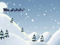 Flying Santa Claus With Merry Christmas Text Animation Stock Footage