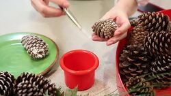 Small business owner creates Christmas crafts to sell. Stock Footage