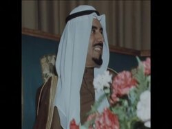 SYND 26 11 74 EAST GERMAN DELEGATION MEET KUWAITI OFFICIALS News Clip