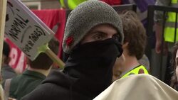 Students protest in Central London News Clip