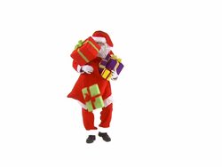 Santa With Presents Stock Footage