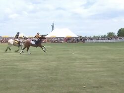 ATMOSPHERE - polo game at Seventh Annual Veuve Clicquot Polo Classic at at Liberty State Park on May 31, 2014 in Jersey City, New Jersey Stock Footage