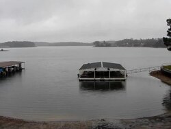 raining lake Stock Footage