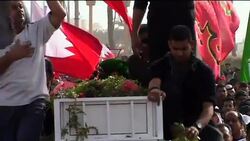 Funeral for man killed during anti-government protests last week News Clip