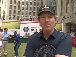 EVENT CAPSULE CLEAN: HSBC Bank presents Wimbledon 2011 At Rockefeller Center Stock Footage