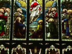 Pull Back Shot Interior Giles Cathedral Edinburgh United Kingdom Stock Footage