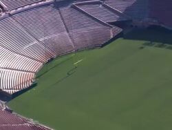 Aerial LA CU Rose Bowl Stadium / Pasadena, California, United States.   Stock Footage