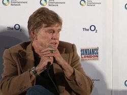 INTERVIEW: Robert Redford on Hollywood, big budget movies at 02 Arena on April 26, 2012 in London, England (Footage by WireImage Video/Getty Images) Stock Footage