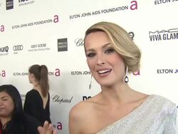 INTERVIEW - Petra Nemcova at Elton John AIDS Foundation Presents 21st Annual Academy Awards Viewing Party Stock Footage