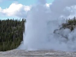 Old Faithful Geyser-NTSC Stock Footage