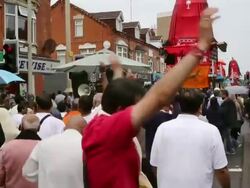 Leicester Celebrates Rathyatra Festival Stock Footage