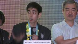 First homegrown Filipino figure skater to qualify for Olympics given a hero's welcome on his return News Clip