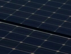 Close-up view of solar panels Stock Footage
