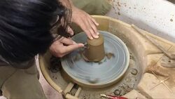 pottery work Stock Footage