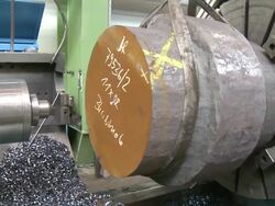 MS Turning plant at steel factory / Remscheid, North Rhine Westphalia, Germany   Stock Footage