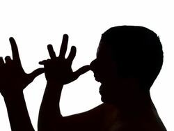 HD: Silhouette Of A Clown Stock Footage