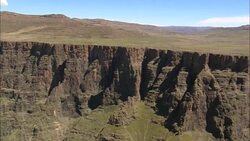 the Amphitheatre  - Aerial View -,  South Africa Stock Footage