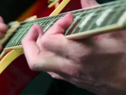 HD Electric Guitar Solo Close-up (4:2:2@100 Mb/s) Stock Footage
