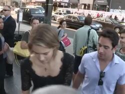 Cody Horn at The Book Of Mormon at the Pantages Theatre in Hollywood, 09/12/12 Stock Footage