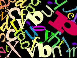 the falling letters Stock Footage