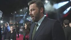 INTERVIEW - Ben Affleck on making Matt Damon jealous and the challenges of playing an autistic character at 'The Accountant' European Premiere on October 17, 2016 in London, England. Stock Footage