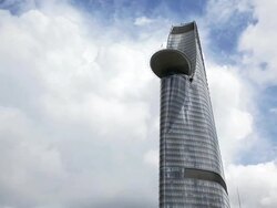 MS T/L Shot of tallest building in Ho Chi Minh City / Ho Chi Minh City, Vietnam Stock Footage