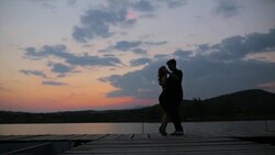 Tango in the twilight Stock Footage
