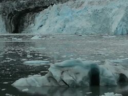 Tide Water Glacier in the Evening Stock Footage