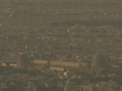 View from high of Esfahan Mosque, Iran (sound available) Stock Footage