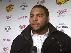 INTERVIEW: Martin Parker at Patron Presents The MAXIM Party Featuring Coca-Cola Zero Countdown With Paul Mitchell on 2/4/12 In Indianapolis, IN. Stock Footage