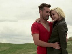 Young couple in rural scene Stock Footage