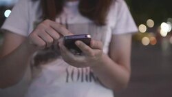 HD:Woman touching smartphone Stock Footage