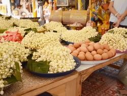 flower for respect image of Buddha Stock Footage