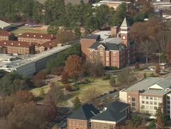 MS AERIAL View of Clemson University / South Carolina, United States Stock Footage
