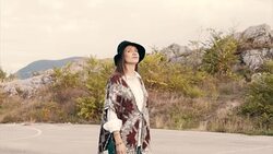 Enjoying the mountain Stock Footage